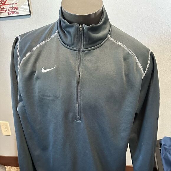 Nike ThermaFit Mens XXL Gray Half ZIP Pullover - Picture 1 of 5